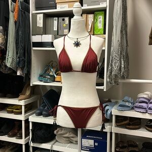 H&M Maroon Bohemian Swimsuit